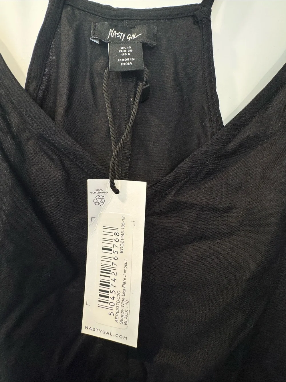 NWT Nasty Gal Wide Leg Flare Jumpsuit - Picture 3 of 4